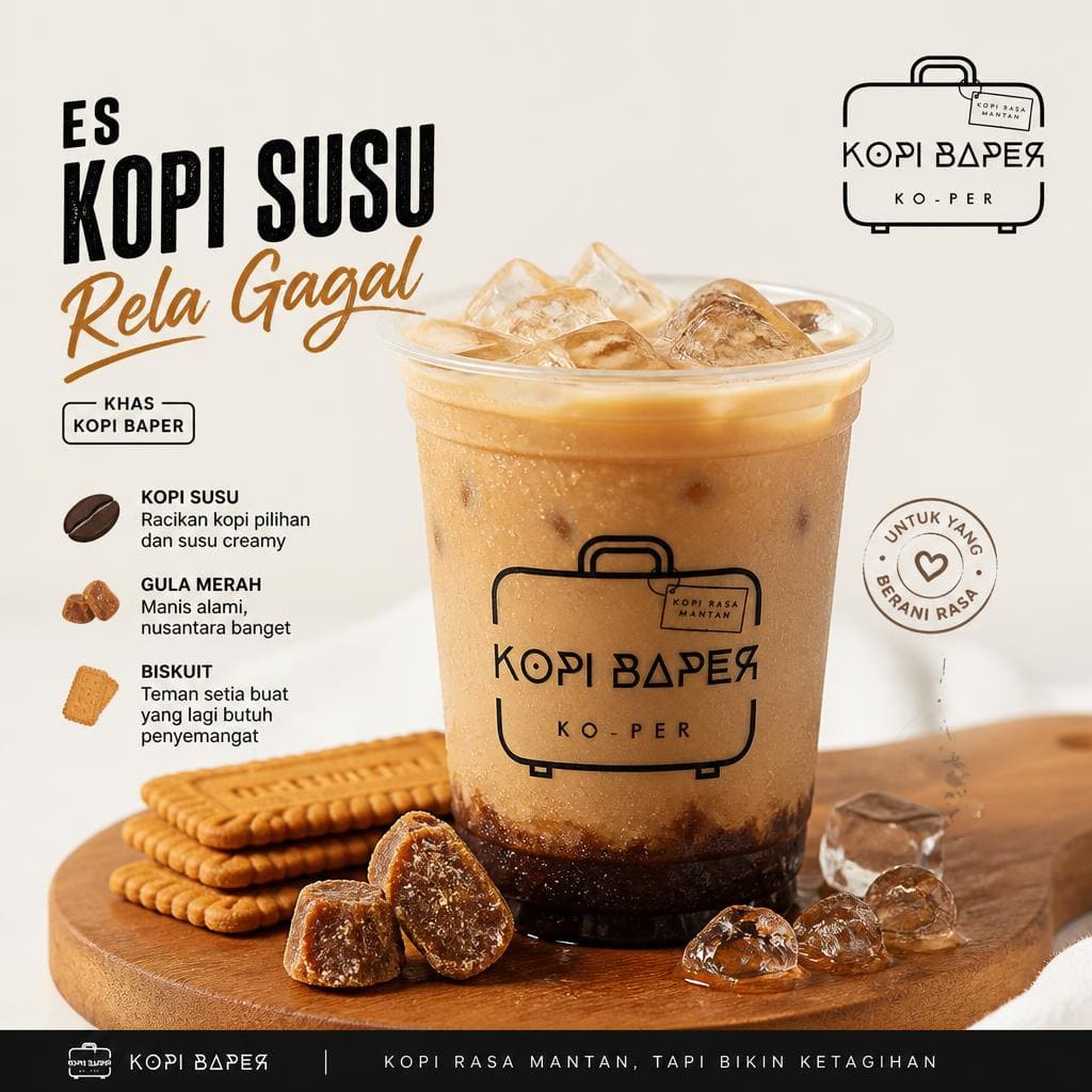 Es Kopi Susu Rela Gagal Kopi Baper